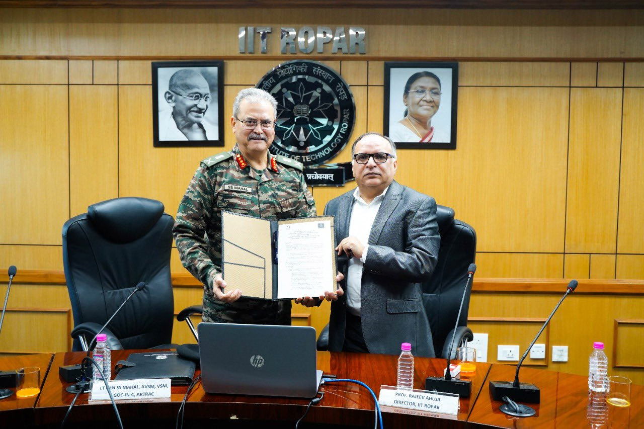 IIT Ropar inked MoU with Indian Army To Set Up Joint Center Of Excellence For Studies, Applied Research
