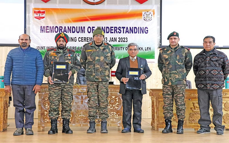 Army signs MoU with Ladakh University to train its personnel | Campusvarta