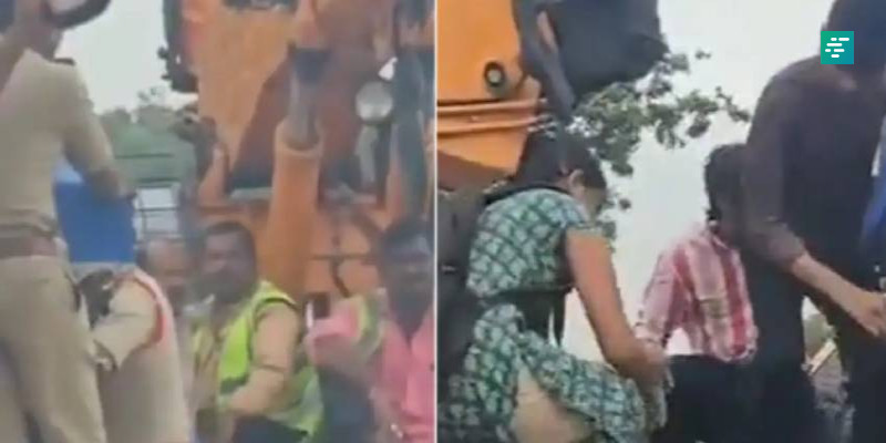 Andhra Cops Arrange A Crane To Help Students Reach Exam Centre Amid Floods | Campusvarta