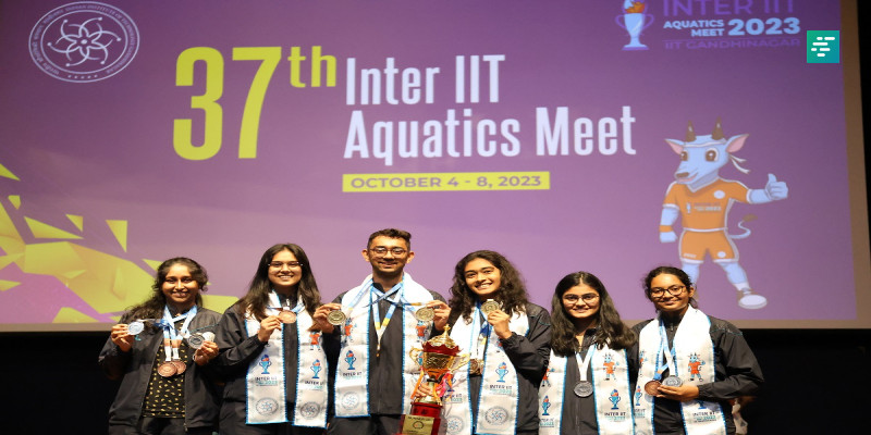 IIT Gandhinagar emerges as the highest medal winner during the 37th Inter IIT Aquatics Meet 2023 | Campusvarta
