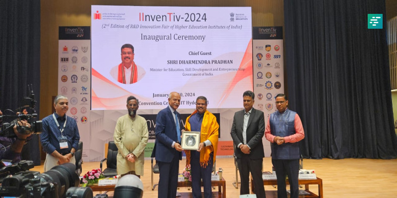 Hon’ble Union Education Minister Shri Dharmendra Pradhan inaugurates the second edition of R&D Innovation Fair IInvenTiv hosted by IIT Hyderabad | Campusvarta