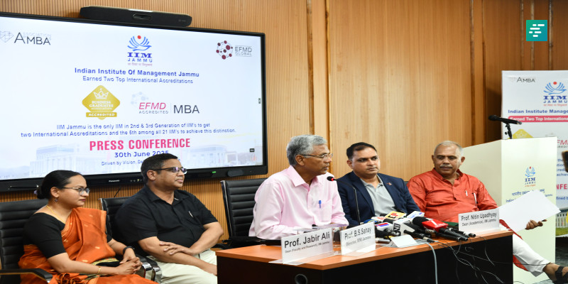 IIM Jammu is 5th among all 21 IIMs to get two International Accreditations