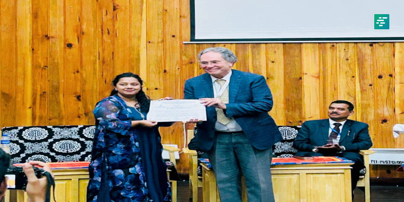 CUSB Research Scholar Shristi Singh bags Best Paper Presentation Award at Indo-Bhutan Social Science Conference 2025